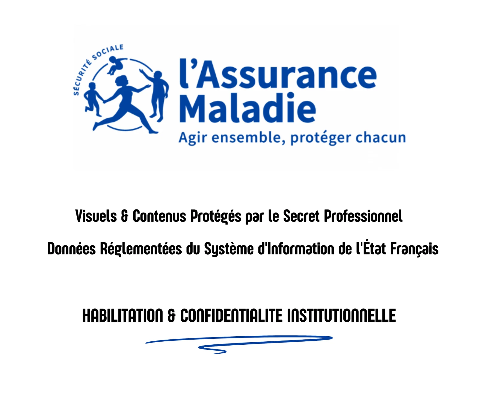 Visuel indiquant que les écrans du projet sont protégés par le secret professionnel